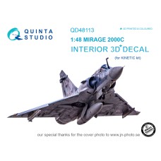 Quinta QD48113 1/48 Mirage 2000C 3d-Printed  Interior Decal