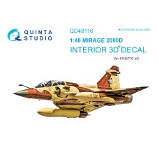 Quinta QD48116 1/48 Mirage 2000D 3d-Printed  Interior Decal