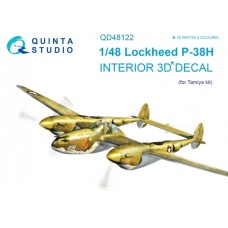 Quinta QD48122 1/48 Lockheed P-38H 3d-Printed  Interior Decal