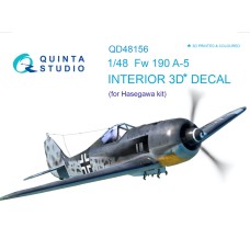 Quinta QD48156 1/48 FW 190 A-5 3d-Printed  Interior Decal