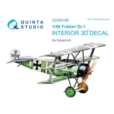 Quinta QD48158 1/48 Fokker Dr.1 3d-Printed  Interior Decal