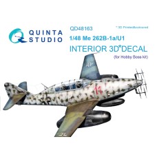 Quinta QD48163 1/48 Me 262B-1a/U1 3d-Printed  Interior Decal
