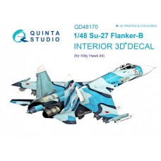 Quinta QD48170 1/48 Su-27 Flanker-B 3d-Printed  Interior Decal