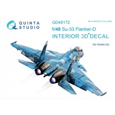 Quinta QD48172 1/48 Su-33 Flanker-D 3d-Printed  Interior Decal