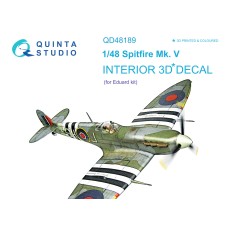Quinta QD48189 1/48 Spitfire Mk.V 3d-Printed  Interior Decal