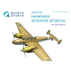 Quinta QD48192 1/48 Bf110 C/D 3d-Printed  Interior Decal