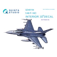 Quinta QD48194 1/48 F-16C 3d-Printed  Interior Decal