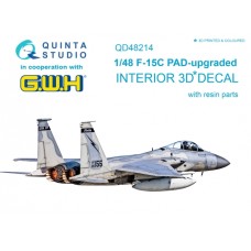Quinta QD48214 1/48 F-15C PAD Upgrade 3d-Printed  Interior Decal & Resin