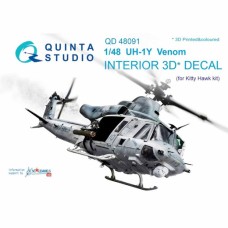 Quinta QD48091 1/48 UH-1Y Venon 3d-Printed  Interior Decal