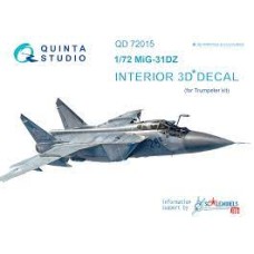 Quinta QD72015 1/72 Mig-31DZ 3d-Printed  Interior Decal