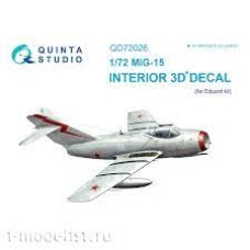 Quinta QD72026 1/72 Mig-15 3d-Printed  Interior Decal