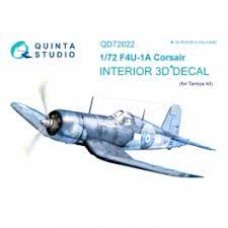 Quinta QD72022 1/72 F4U-1A Corsair 3d-Printed  Interior Decal