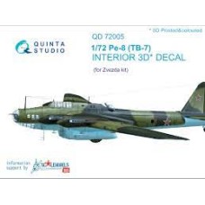 Quinta QD72005 1/72 Pe-8 (TB-7)  3d-Printed  Interior Decal