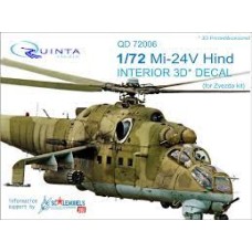 Quinta QD72006 1/72 Mi-24V Hind  3d-Printed  Interior Decal