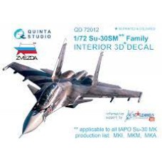 Quinta QD72012 1/72 Su-30SM ** Family 3d-Printed  Interior Decal