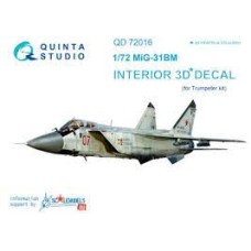 Quinta QD72016 1/72 Mig-31BM-Printed  Interior Decal