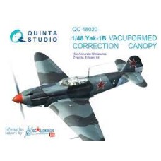 Quinta QC48020 1/48 Yak-1B correction vacuformed clear canopy