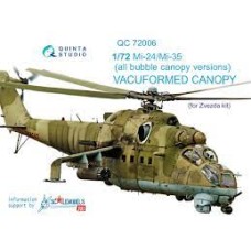 Quinta QC72006 1/72 Mi-24 / Mi-35 All Bubble Canopy Versions  vacuformed clear canopy