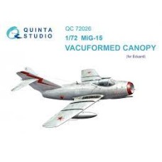 Quinta QC72026 1/72 Mig-15 vacuformed clear canopy