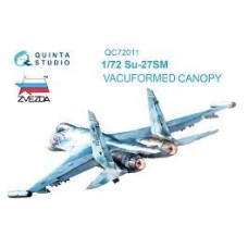 Quinta QC72011 1/72 SU-27SM vacuformed clear canopy