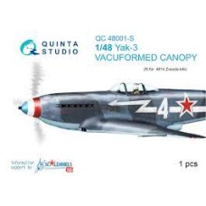 Quinta QC48001-s 1/48 Yak-3 vacuformed clear canopy