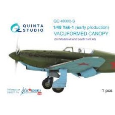 Quinta QC48002-s 1/48 Yak-1 (early production) vacuformed clear canopy