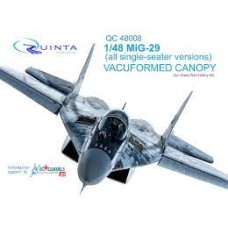 Quinta QC48008 1/48 MiG-29 (All single seater version) vacuformed clear canopy