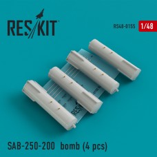 Reskit RS48-0155 1/48 SAB-250-200 bomb (4 pcs)