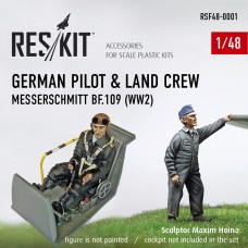 Reskit - RSF48-0001 1/48 German pilot & land crew Messerschmitt Bf.109 (WW2) 