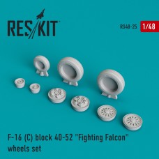 Reskit RS48-0025 1/48 Lockheed-Martin F-16C block 40-52 "Fighting Falcon" wheels set 