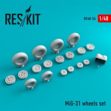 Reskit RS48-0036 1/48 Mikoyan MiG-31B/BS Foxhound wheels set