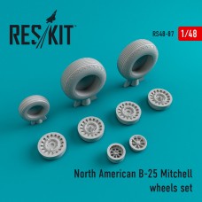 Reskit RS48-0087 1/48 North-American B-25 Mitchell wheels set