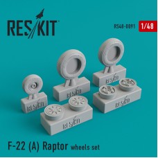 Reskit RS48-0091 1/48 Lockheed-Martin F-22A Raptor wheels set