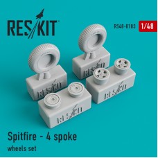 Reskit RS48-0103 1/48 Supermarine Spitfire - 4 spoke wheels set