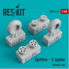 Reskit RS48-0104 1/48 Supermarine Spitfire - 5 spoke wheels set