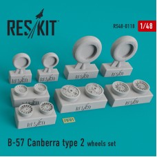 Reskit RS48-0118 1/48 Martin B-57 Canberra type 2 wheels set 