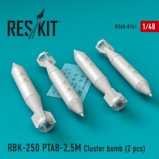 Reskit RS48-0141 1/48 RBK-250 PTAB-2,5M Cluster bomb (4 pcs)