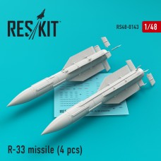 Reskit RS48-0143 1/48 R-33 missile (4 pcs)