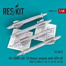 Reskit RS48-0177 1/48 Kh-25MR (AS-10 Karen) missile with APU-68 (4 pcs)