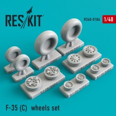 Reskit RS48-0186 1/48 Lockheed-Martin F-35C wheels set