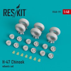 Reskit RS48-0191 1/48 Boeing CH-47D Chinook wheels set 