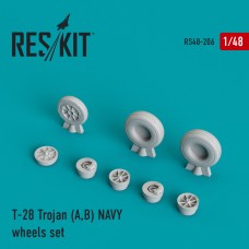 Reskit RS48-0206 1/48 North-American T-28A/T-28B Trojan NAVY wheels set