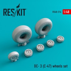 Reskit RS48-0214 1/48 Douglas DC-3 Dakota (C-47 Skytrain) wheels set