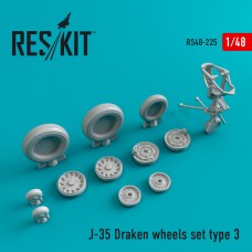 Reskit RS48-0225 1/48 Saab J-35 Draken Type 3 wheels set