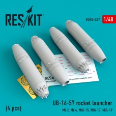 Reskit RS48-0227 1/48 UB-16-57 rocket launcher (4 pcs)