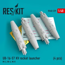 Reskit RS48-0229 1/48 UB-16-57 KV rocket launcher (4 pcs)