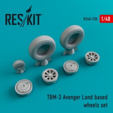 Reskit RS48-0230 1/48 Grumman TBM-3 Avenger Land based wheels set