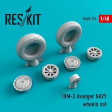 Reskit RS48-0231 1/48 Grumman TBM -3 Avenger NAVY wheels set