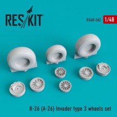 Reskit RS48-0262 1/48 Douglas B-26 (A-26) Invader type 3 wheels set