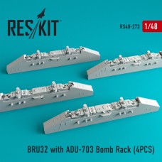 Reskit RS48-0273 1/48 BRU32 with ADU-703 Bomb Rack (4PCS)